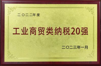 2022年度工業(yè)商貿(mào)類納稅20強(qiáng)